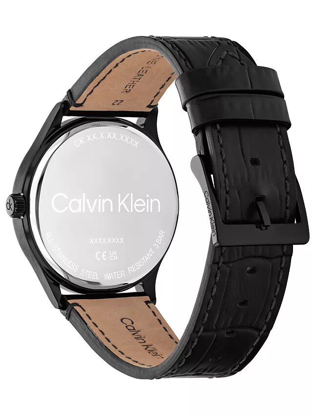 Brushed Dial Leather Strap Watch Brushed Dial Leather Strap Watch