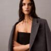 Brushed Wool Blend Strapless Dress Brushed Wool Blend Strapless Dress