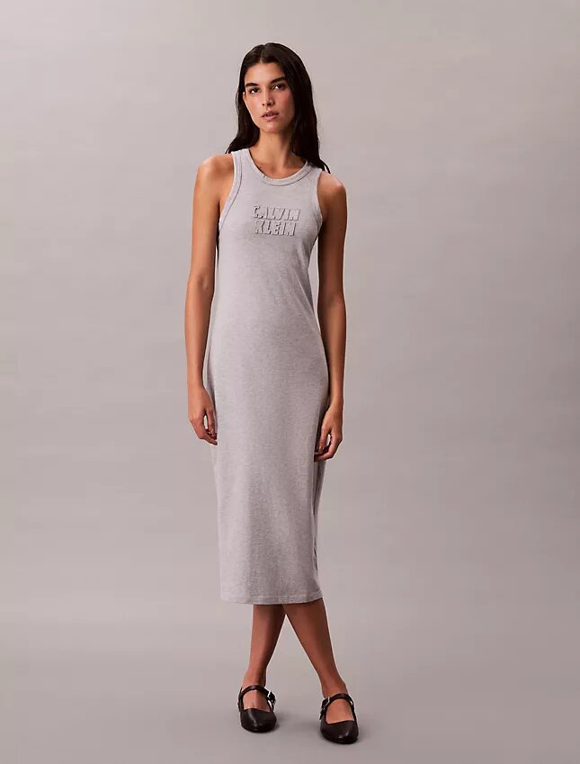 Calvin Klein Logo Midi Tank Dress Calvin Klein Logo Midi Tank Dress