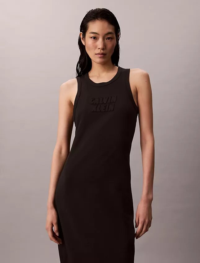 Calvin Klein Logo Midi Tank Dress Calvin Klein Logo Midi Tank Dress