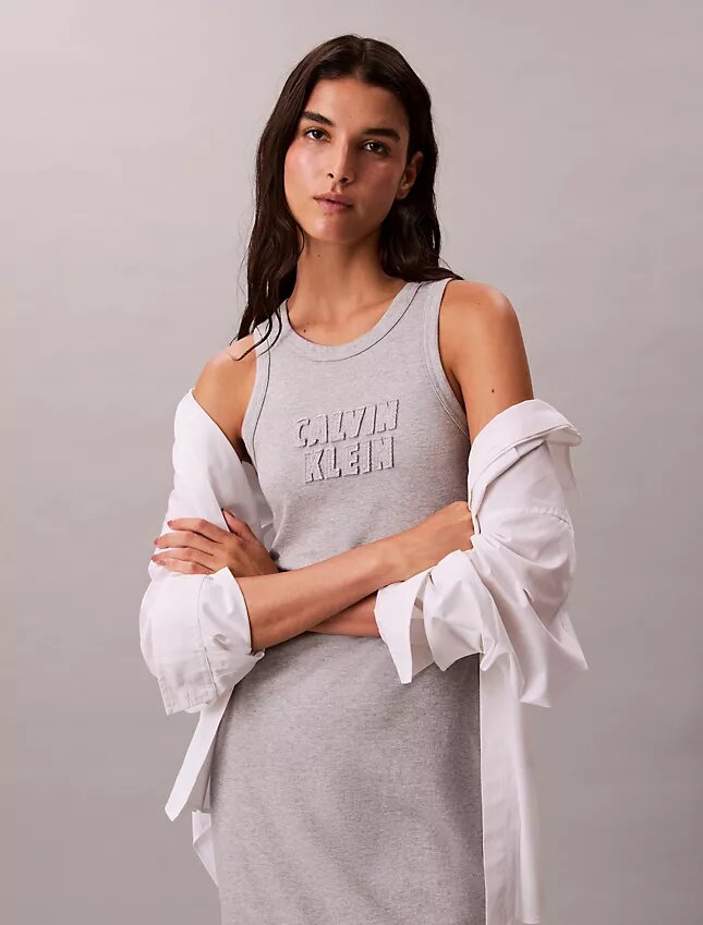 Calvin Klein Logo Midi Tank Dress Calvin Klein Logo Midi Tank Dress