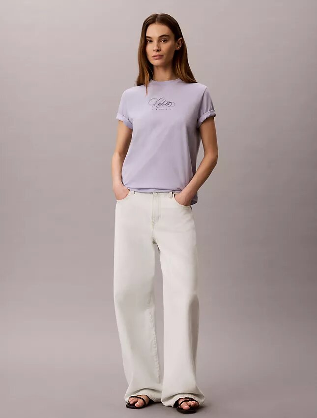 Calvin Script Logo Classic Tee Calvin Script Logo Classic Tee