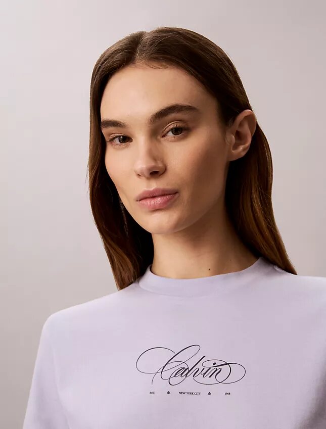 Calvin Script Logo Classic Tee Calvin Script Logo Classic Tee