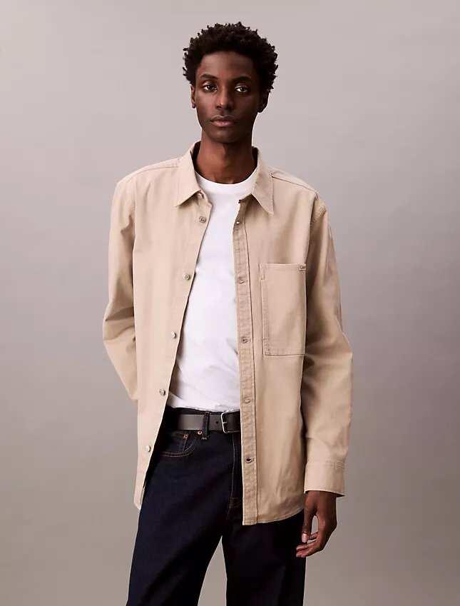 Canvas Relaxed Shirt Jacket Canvas Relaxed Shirt Jacket