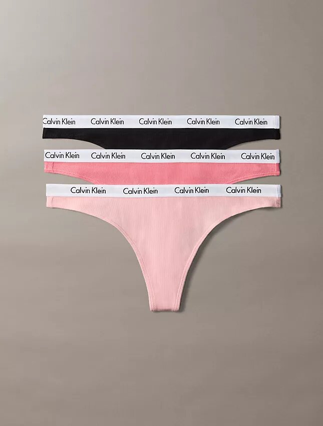 Carousel Cotton Stretch Rib 3-Pack Thong Carousel Cotton Stretch Rib 3-Pack Thong