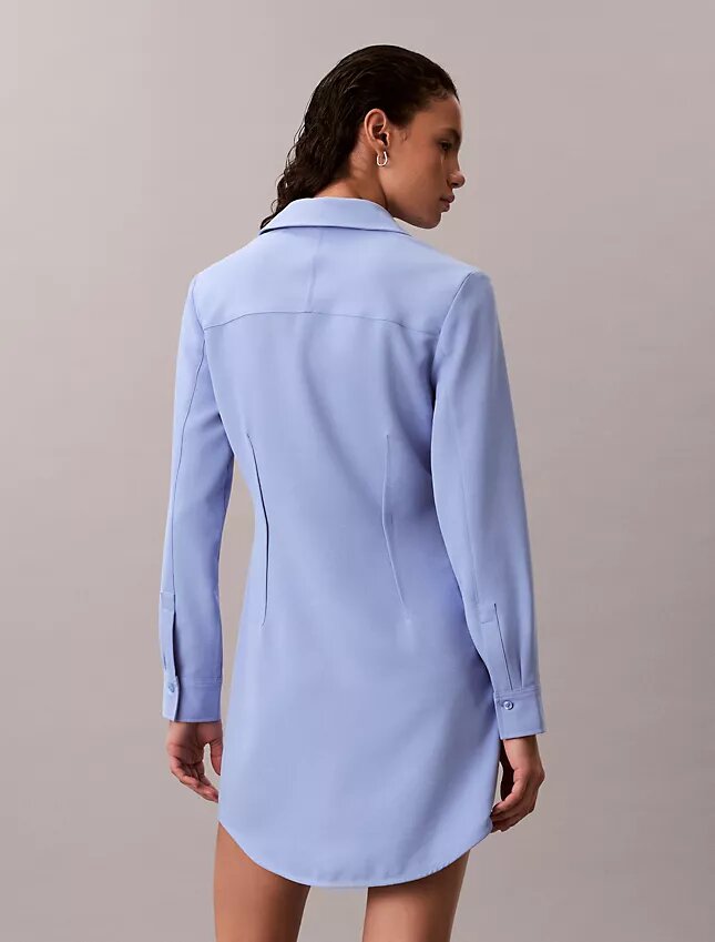 Casual Twill Mini Shirt Dress Casual Twill Mini Shirt Dress