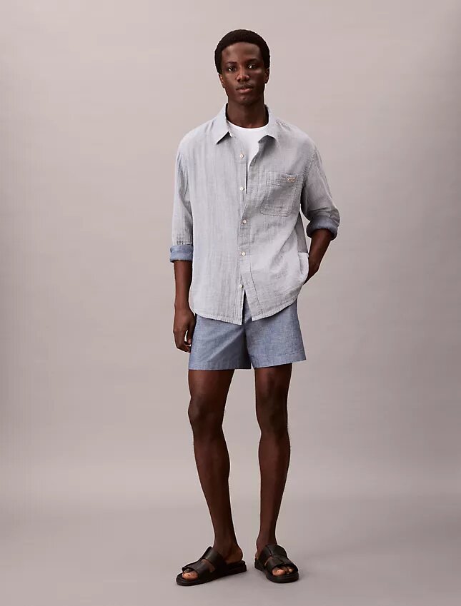 Chambray Pull-On Shorts Chambray Pull-On Shorts