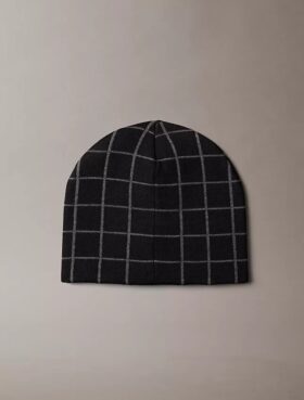 Check Jacquard Beanie