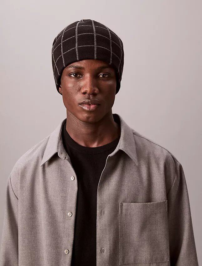 Check Jacquard Beanie Check Jacquard Beanie