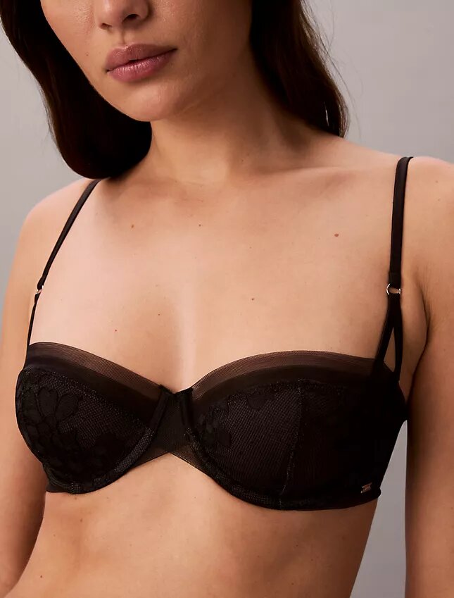 Ck Black Bridal Lightly Lined Balconette Bra Ck Black Bridal Lightly Lined Balconette Bra