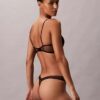 Ck Black Floral Lace Lightly Lined Plunge Bra Ck Black Floral Lace Lightly Lined Plunge Bra