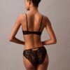 Ck Black Floral Lace Push up Plunge Bra Ck Black Floral Lace Push up Plunge Bra