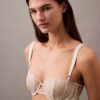 Ck Black Floral Lace Unlined Balconette Bra Ck Black Floral Lace Unlined Balconette Bra