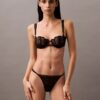 Ck Black Floral Lace Unlined Balconette Bra Ck Black Floral Lace Unlined Balconette Bra