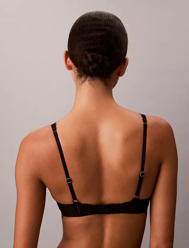 Ck Black Geo Lace Lightly Lined Plunge Bra Ck Black Geo Lace Lightly Lined Plunge Bra