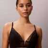Ck Black Geo Lace Lightly Lined Triangle Bra Ck Black Geo Lace Lightly Lined Triangle Bra