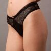 Ck Black Geo Lace Thong