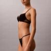 Ck Black Geo Lace Thong