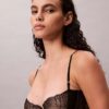 Ck Black Geo Lace Unlined Balconette Bra Ck Black Geo Lace Unlined Balconette Bra