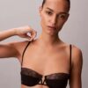 Ck Black Geo Lace Unlined Balconette Bra Ck Black Geo Lace Unlined Balconette Bra