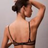 Ck Black Geo Lace Unlined Balconette Bra Ck Black Geo Lace Unlined Balconette Bra