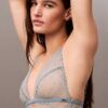 Ck Black Geo Lace Unlined Triangle Bra Ck Black Geo Lace Unlined Triangle Bra
