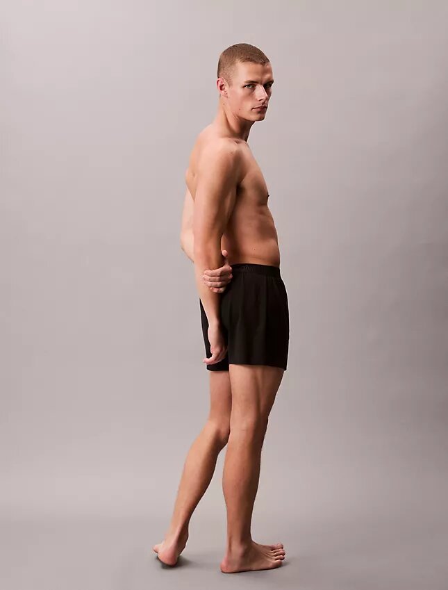 Ck Black Lounge Slim Knit Boxer Ck Black Lounge Slim Knit Boxer