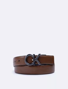 Ck Logo Plaque Reversible Dress Belt