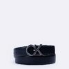 Ck Logo Plaque Reversible Dress Belt