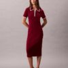 Colorblock Trim Midi Dress Colorblock Trim Midi Dress