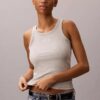 Contour Rib Logo Graphic Tank Top