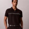 Contrast Piping Quarter Zip Polo Shirt Contrast Piping Quarter Zip Polo Shirt