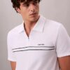 Contrast Piping Quarter Zip Polo Shirt Contrast Piping Quarter Zip Polo Shirt