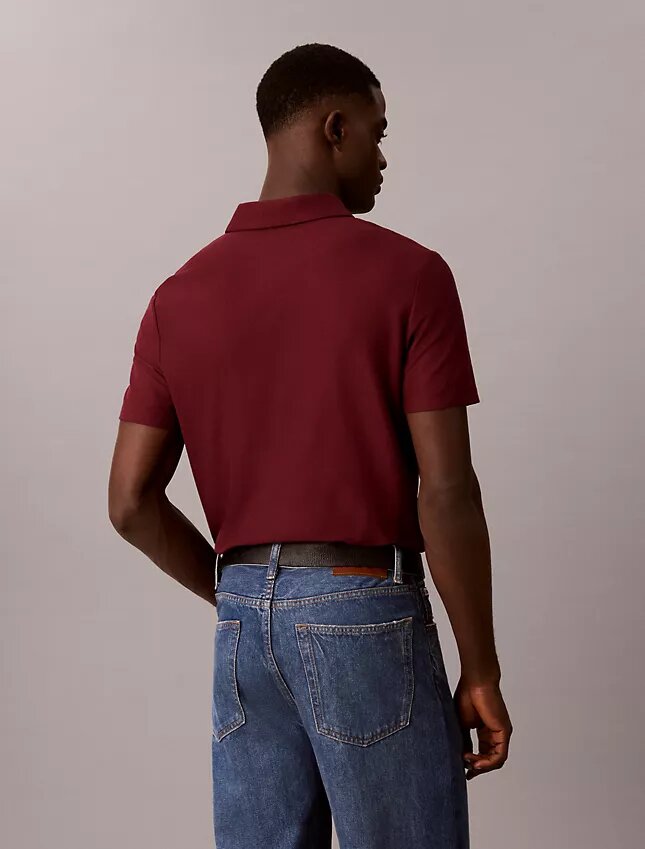 Contrast Piping Quarter Zip Polo Shirt Contrast Piping Quarter Zip Polo Shirt