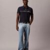 Contrast Piping Quarter Zip Polo Shirt Contrast Piping Quarter Zip Polo Shirt