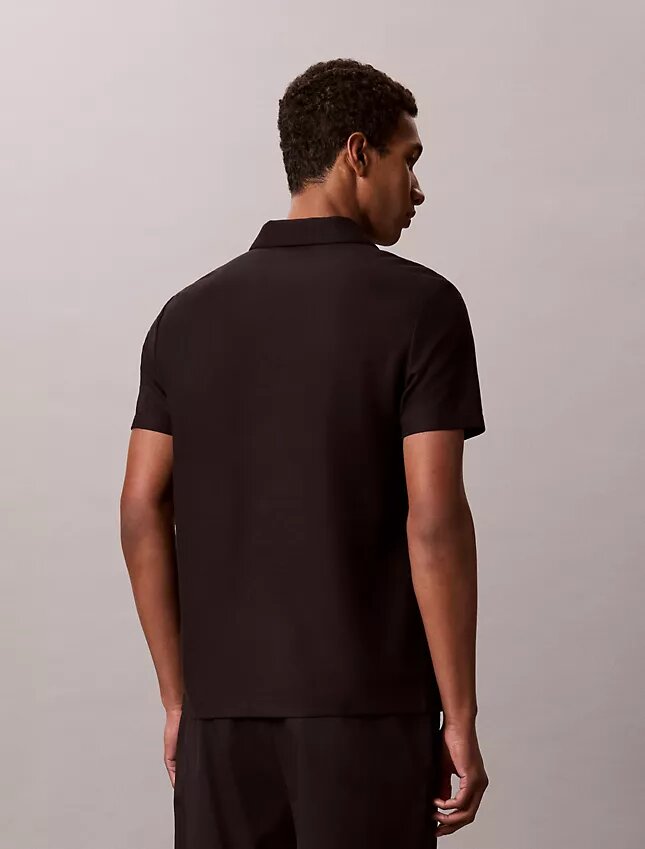 Contrast Piping Quarter Zip Polo Shirt Contrast Piping Quarter Zip Polo Shirt