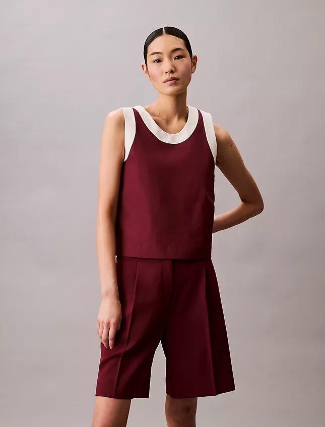 Contrast Trim Relaxed Tank Top Contrast Trim Relaxed Tank Top