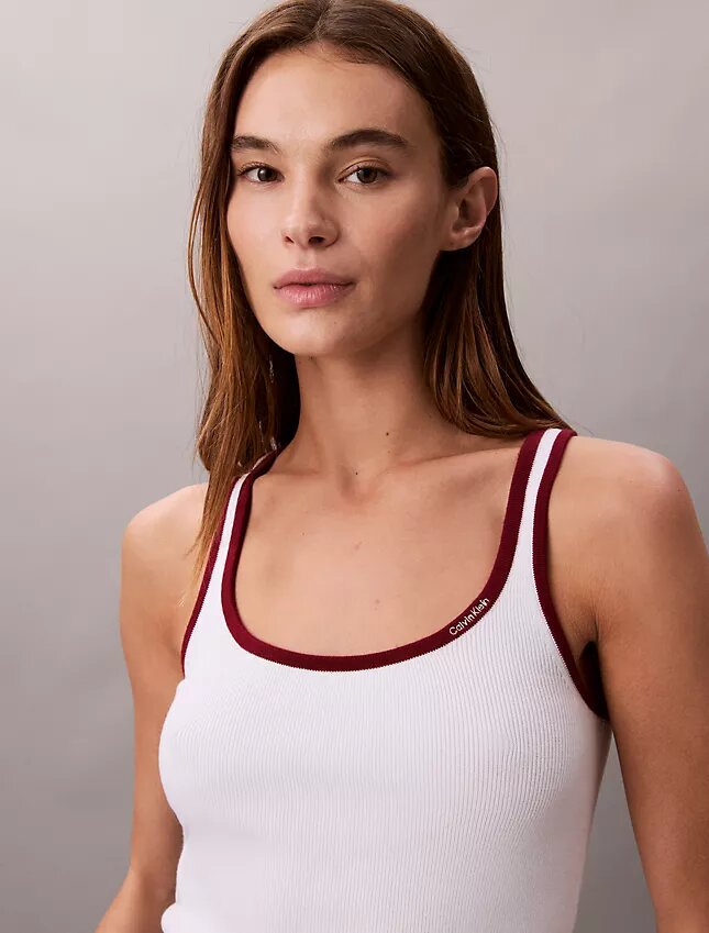 Contrast Trim Rib Tank Top Contrast Trim Rib Tank Top