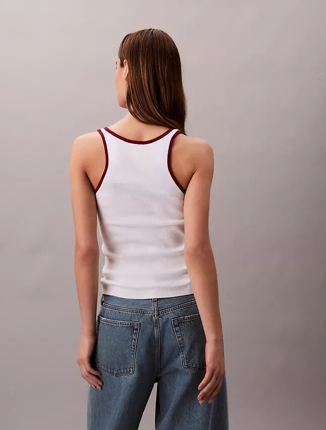 Contrast Trim Rib Tank Top Contrast Trim Rib Tank Top