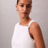 Cotton Asymmetric Drape Sleeveless Top