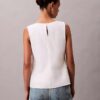 Cotton Asymmetric Drape Sleeveless Top