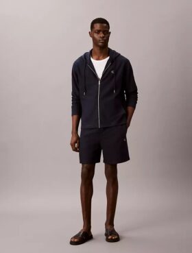 Cotton Blend Boucle Pull-On Shorts