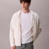 Cotton Blend Boucle Relaxed Hoodie