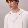 Cotton Blend Boucle Relaxed Hoodie