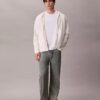 Cotton Blend Boucle Relaxed Hoodie