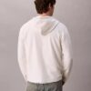 Cotton Blend Boucle Relaxed Hoodie