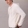 Cotton Blend Boucle Relaxed Hoodie