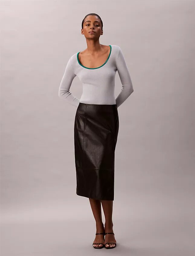Cotton Blend Classic Scoopneck Sweater Cotton Blend Classic Scoopneck Sweater