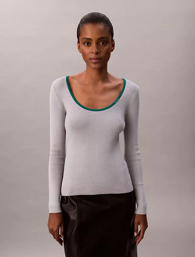 Cotton Blend Classic Scoopneck Sweater Cotton Blend Classic Scoopneck Sweater