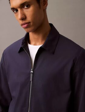 Cotton Blend Classic Zip Shirt Jacket